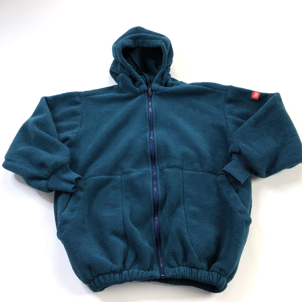 Widgeon XL 12/14 Blue Green Teal Unisex Hooded Fleece Jacket Baby Little Kid